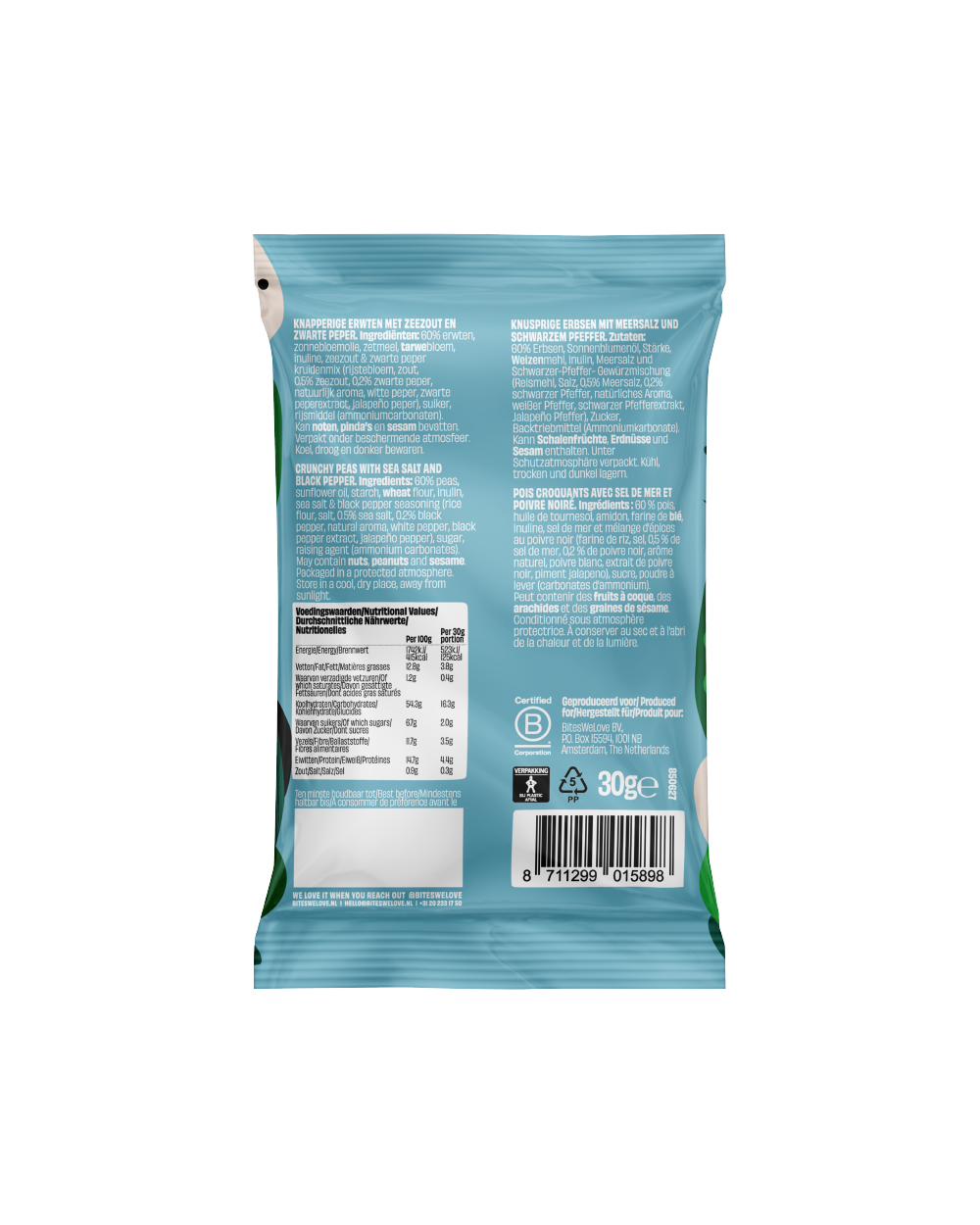 Crunchy Peas Sea Salt & Black Pepper 12*30g