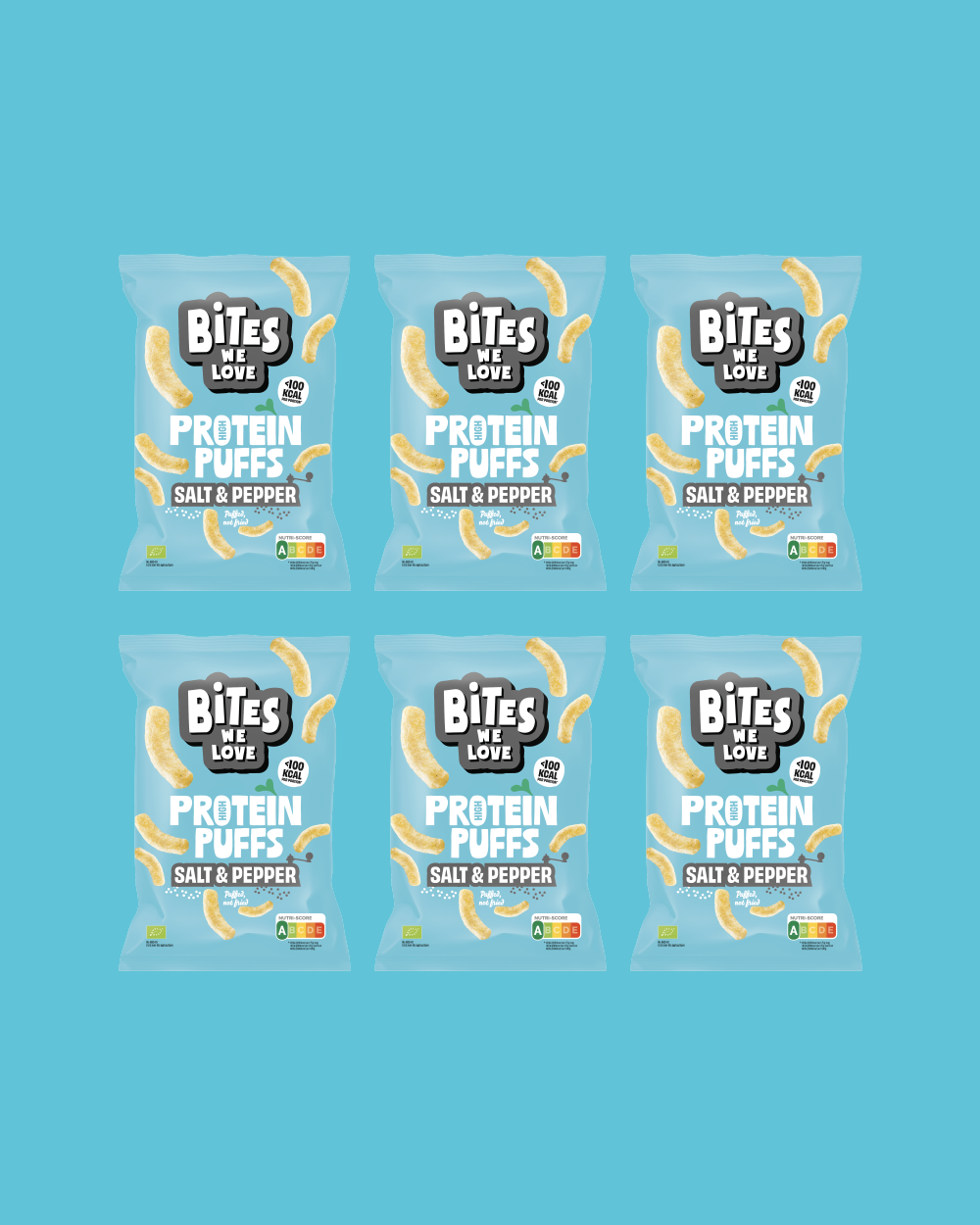Protein Puffs Salt & Pepper 6*75g