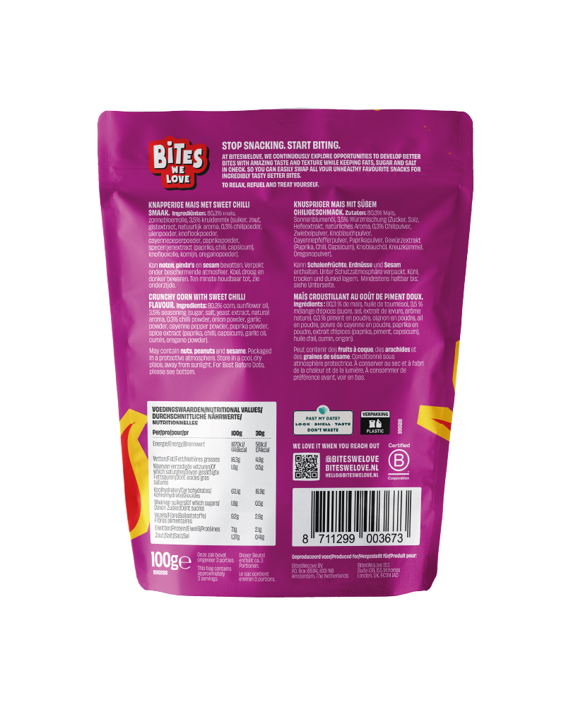 Crunchy Corn Sweet Chilli 100g 